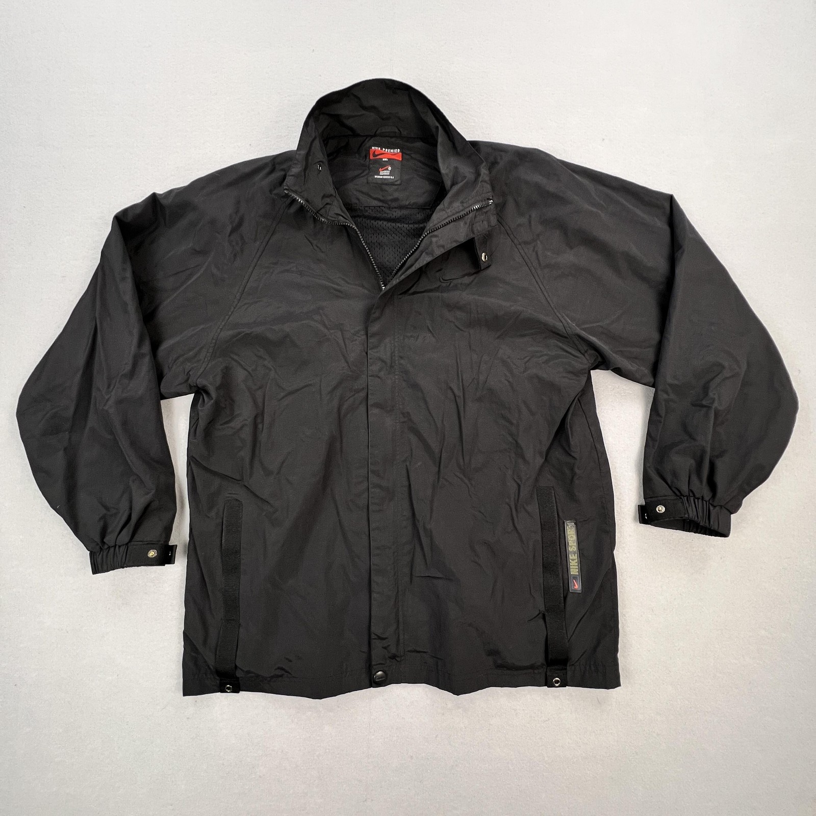 Nike Premier Jacket Mens 2XL Black Full Zip Windbreaker Mesh Lined Athletic