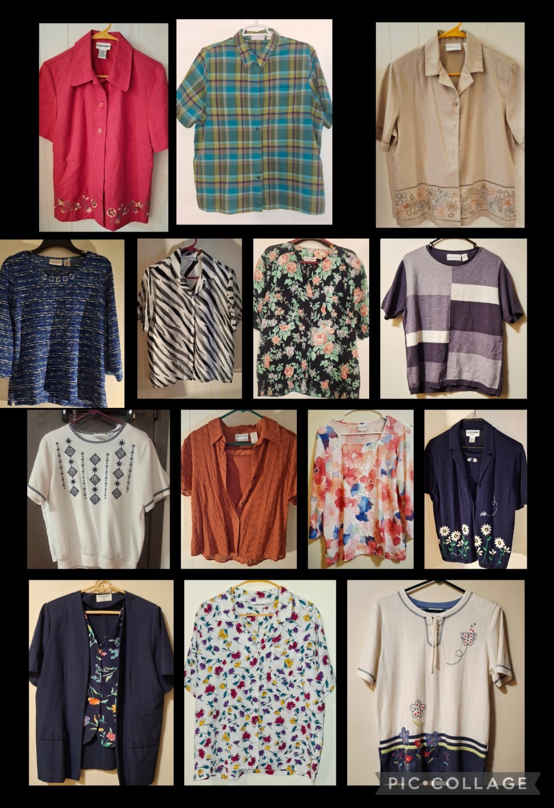 Huge Alfred Dunner Women’s Multiple Styles & Sizes Lot Of 15 Blouses Shirts Tops