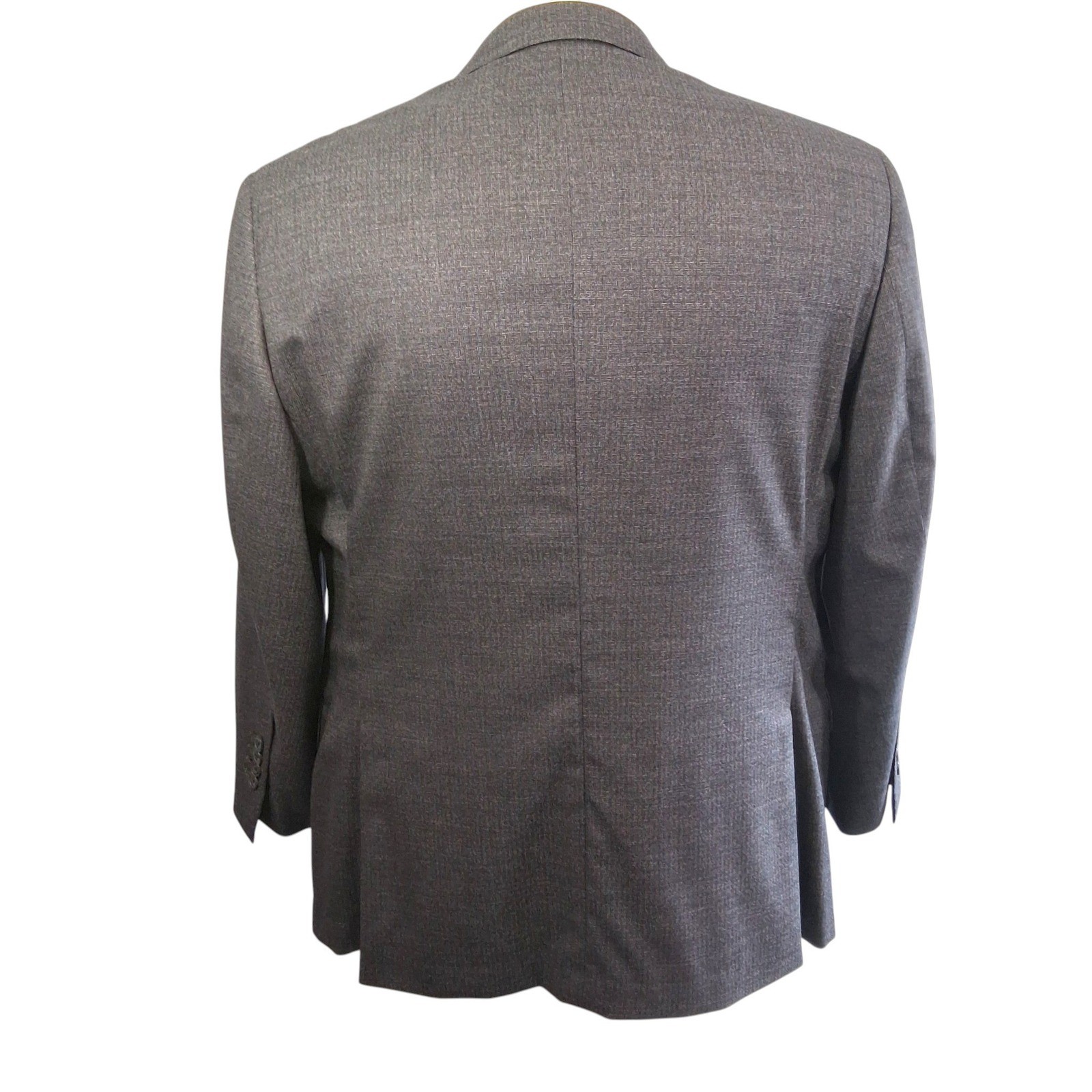 J. Hilburn Sport Coat Blazer 46R Gray Wool Silk Lanificio Cerruti Double Vent
