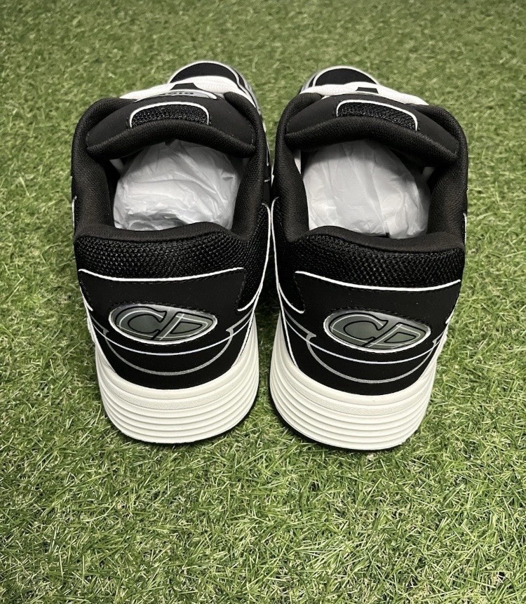 Dior B30 Men’s Low-Top Lace-Up Sneaker Black/White New w/ Box