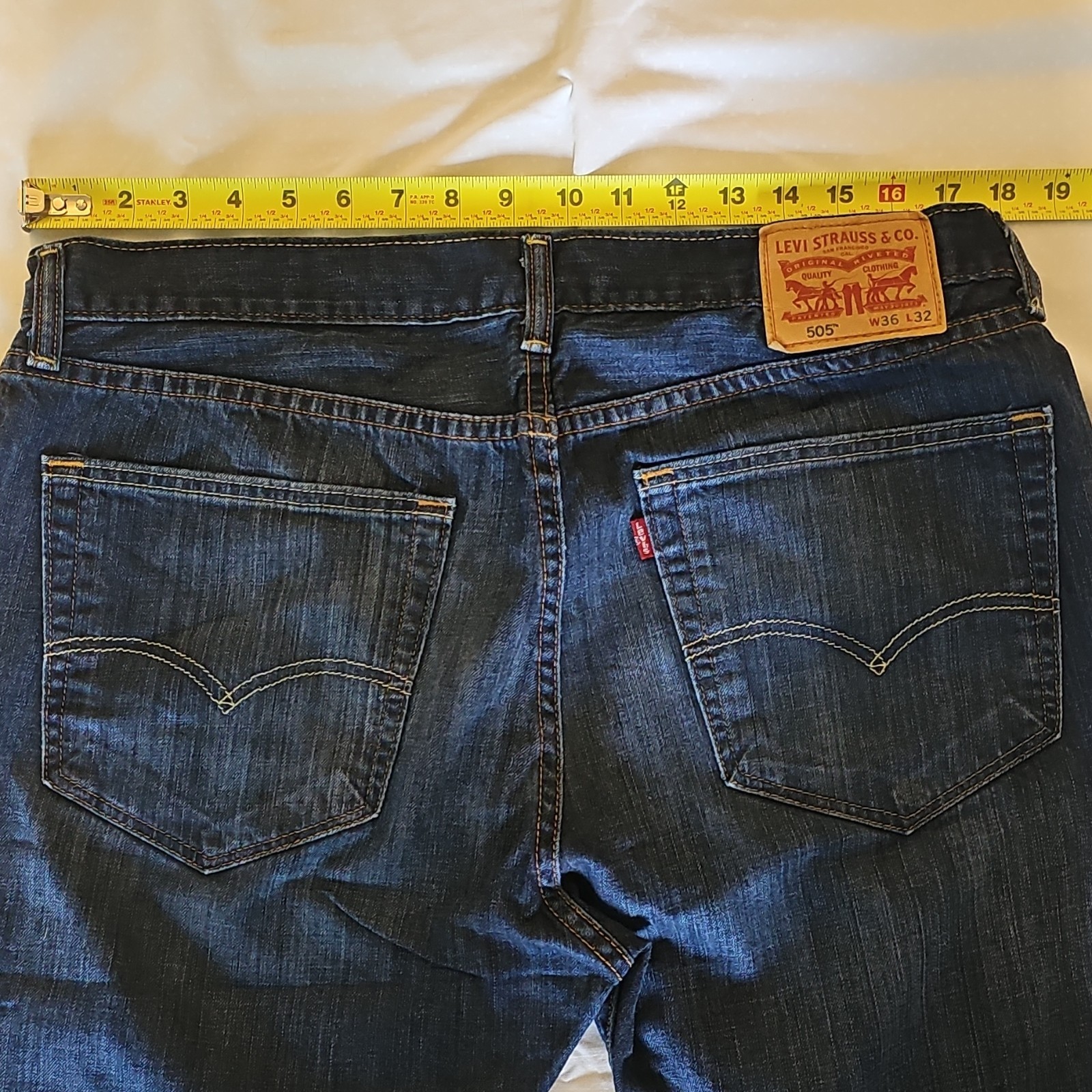 Levi Strauss & Co. Straight Dark Blue Denim Jeans Button Zip 5-Pocket
