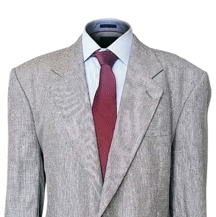 Deansgate Tailors Row Blazer Mens 46 Houndstooth Silk Wool Sport Coat Jacket