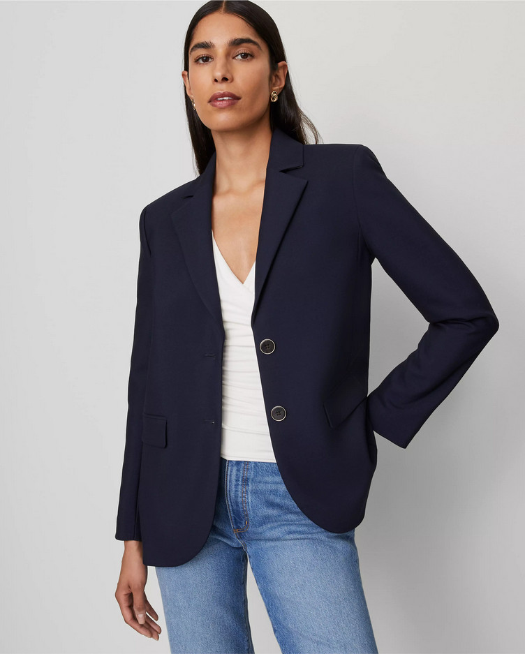 NEW ANN TAYLOR $209 NIGHT SKY MADISON BLAZER SZ 12P 12 PETITE