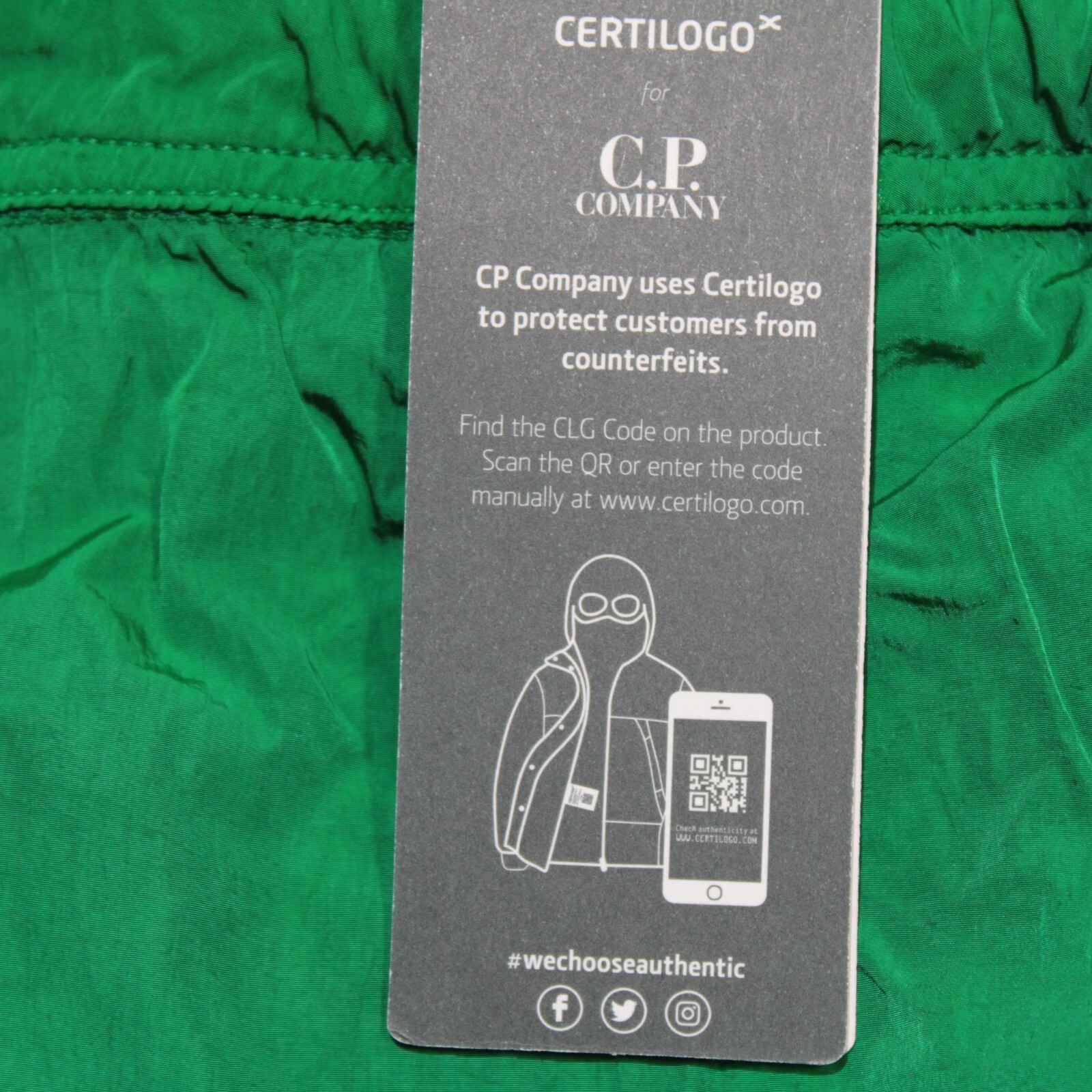 C.P. (CP) Company NWT Swimsuit / Trunks Size 48 (US 32) in Green 100% Polyamide