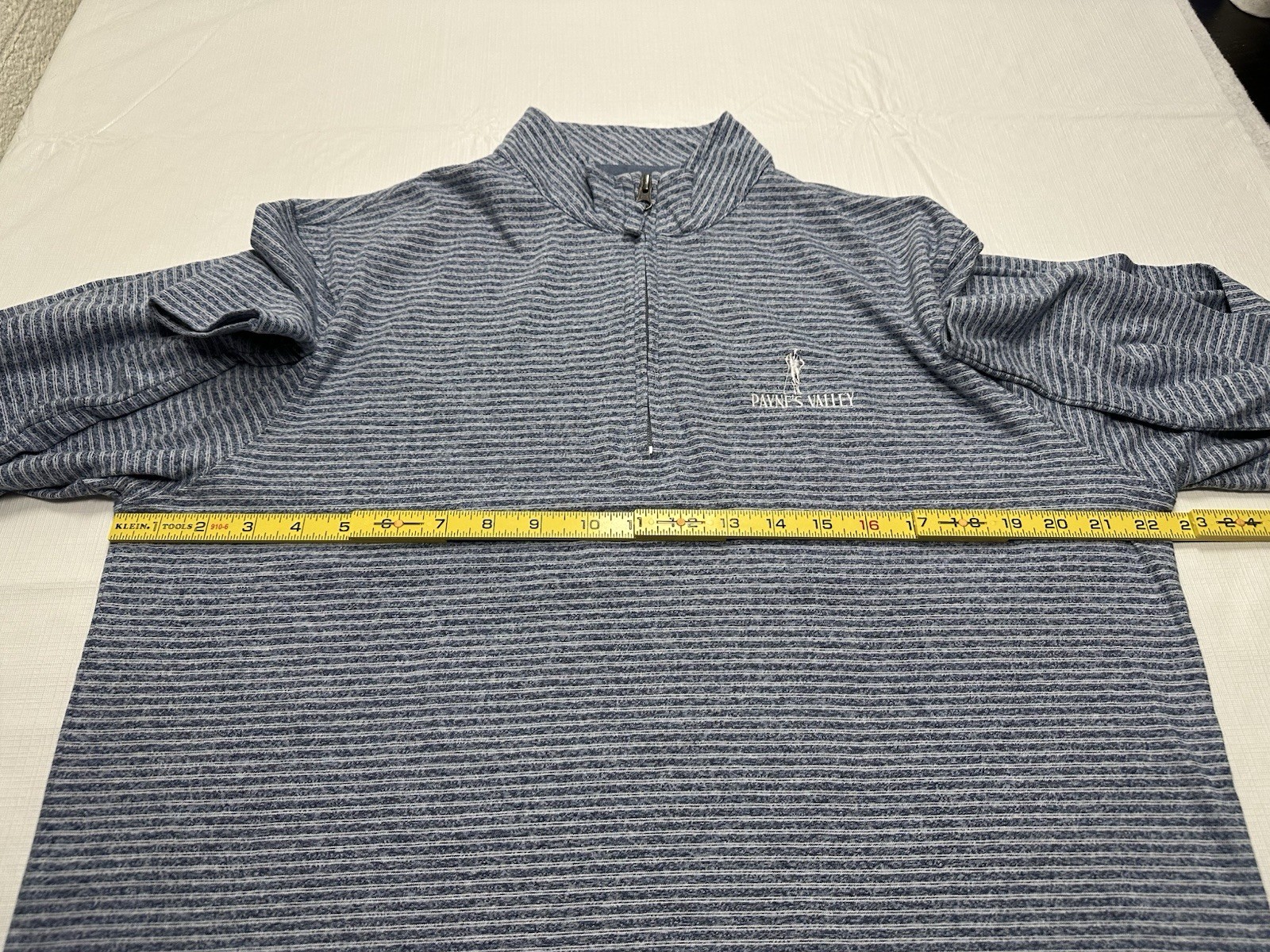 Johnnie-O Hangin’ Out Harvell 1/4 Zip Pullover Payne’s Valley Large Laguna Blue