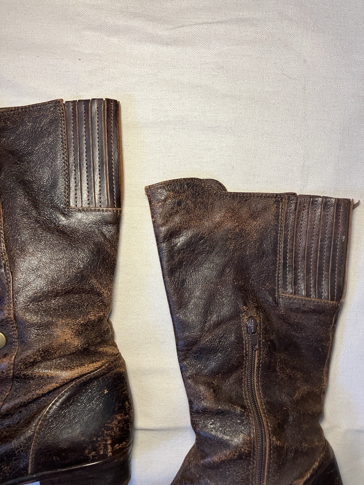 Jessica Bennett dark brown 90s worn leather victorian style boots US 9 womens