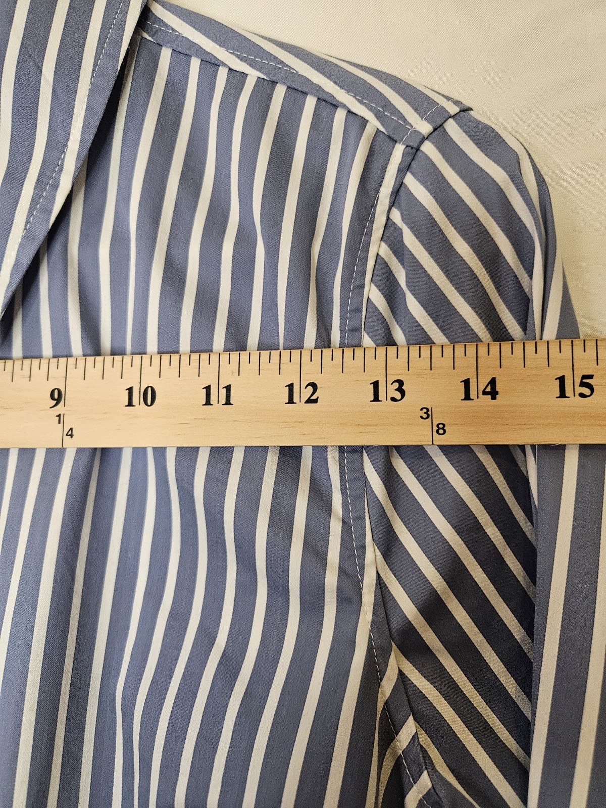 The Rack Women’s Blue & White Striped Button-Down Shirt