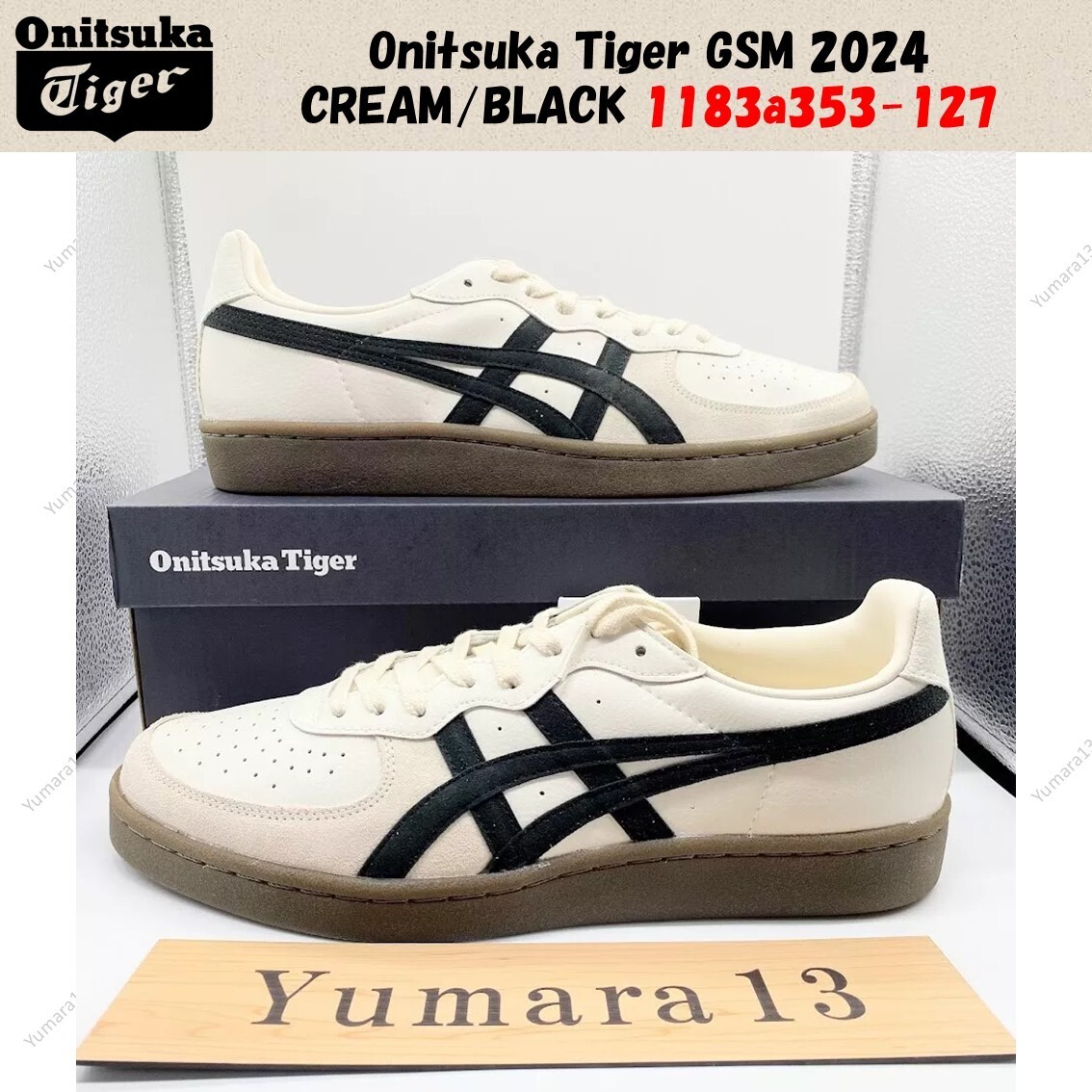 Onitsuka Tiger GSM 2024 CREAM/BLACK 1183a353-127 Unisex Size
