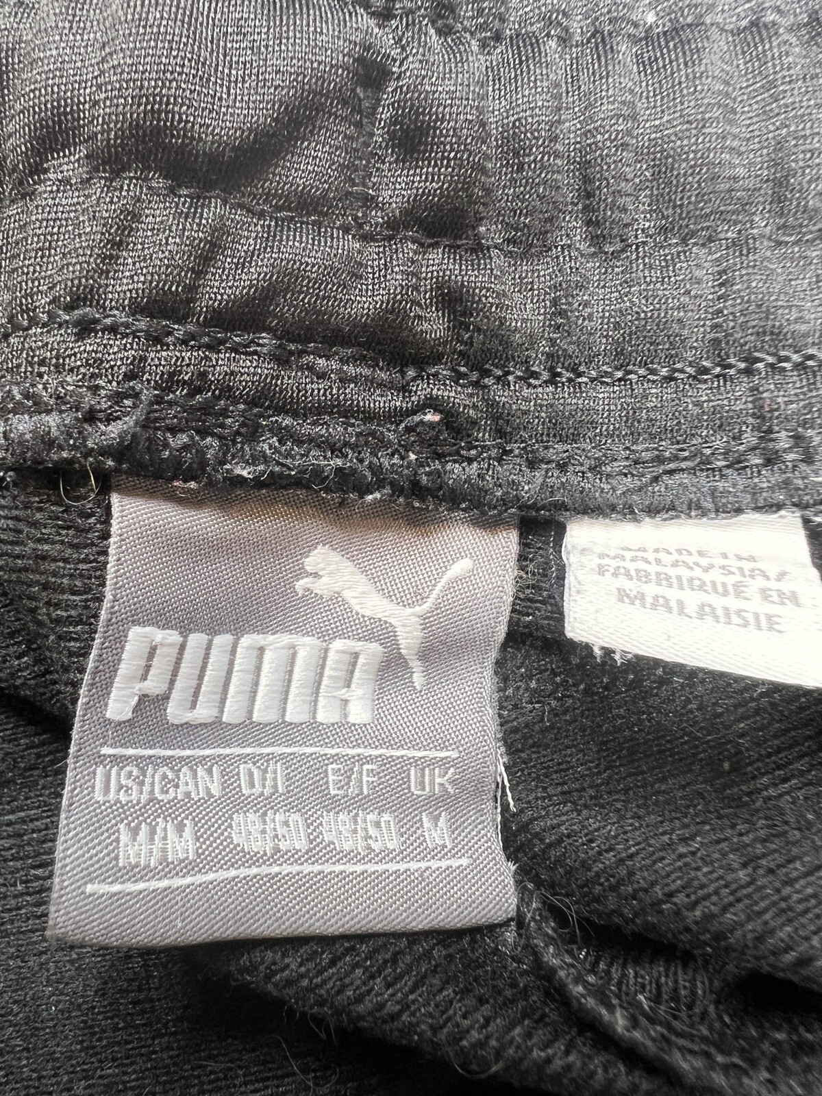 Puma Men’s Black Straight Leg Drawstring Smooth feel Sweat Pants Pockets Medium