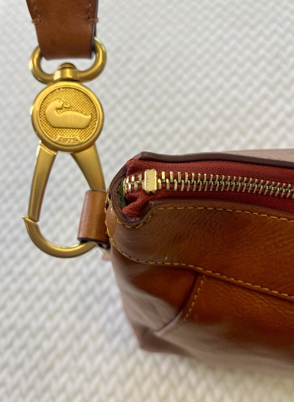 Dooney & Bourke Florentine Large Cassidy Hobo Bag Natural, Zip, Gold Hardware