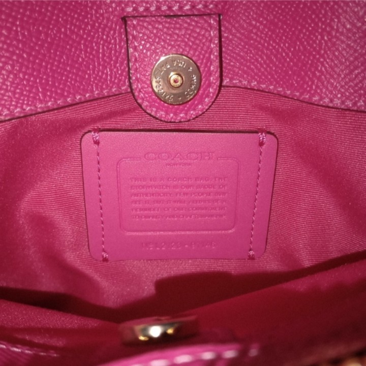 NWT Coach Mini Lilly Carryall in Bold Pink