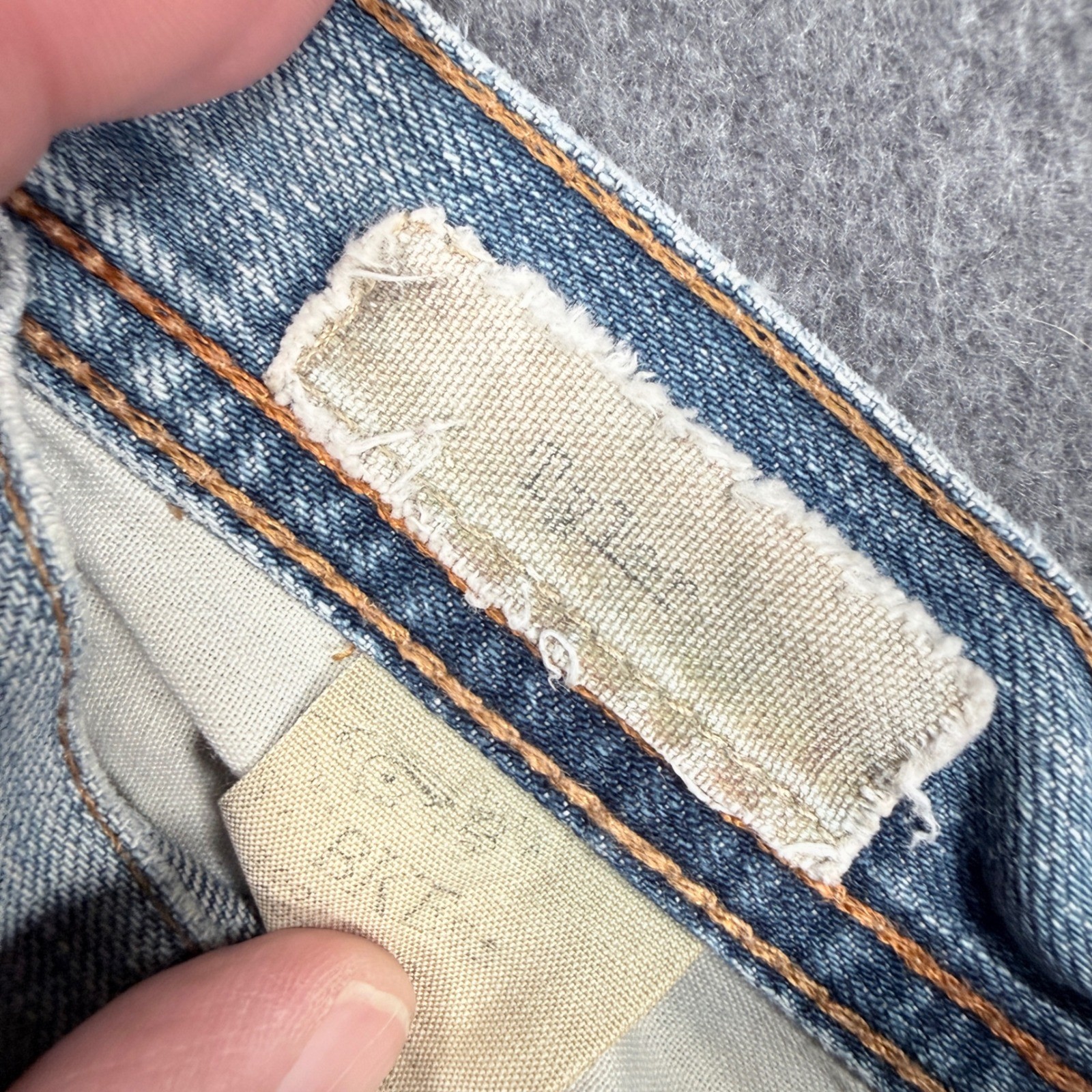 BKE Alec Mens Light Wash Distressed Bootcut Denim Jeans 100% Cotton 38×32