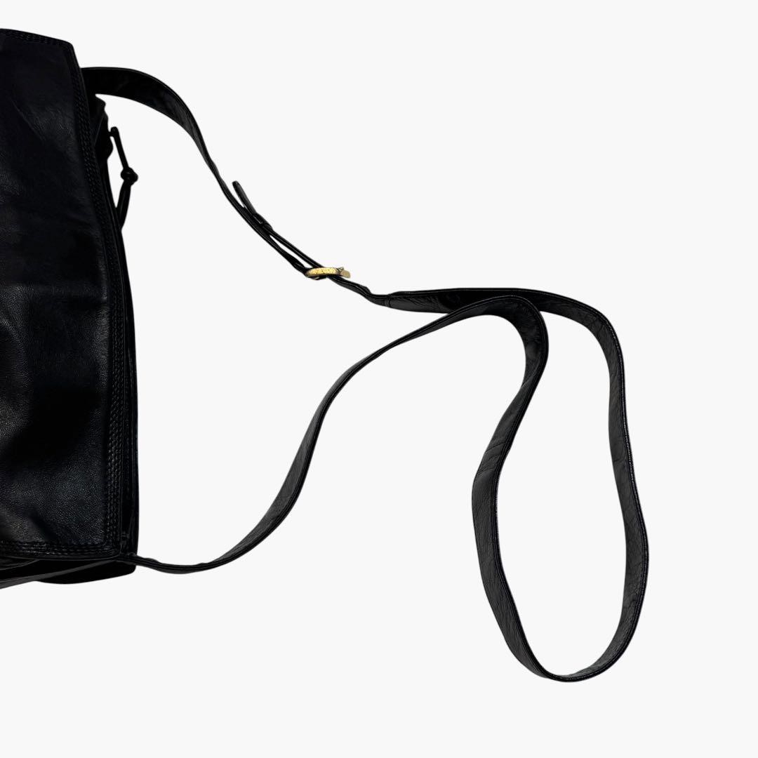 Loewe Anagram Nappa Leather Shoulder Bag Black Crossbody Japan 0610299