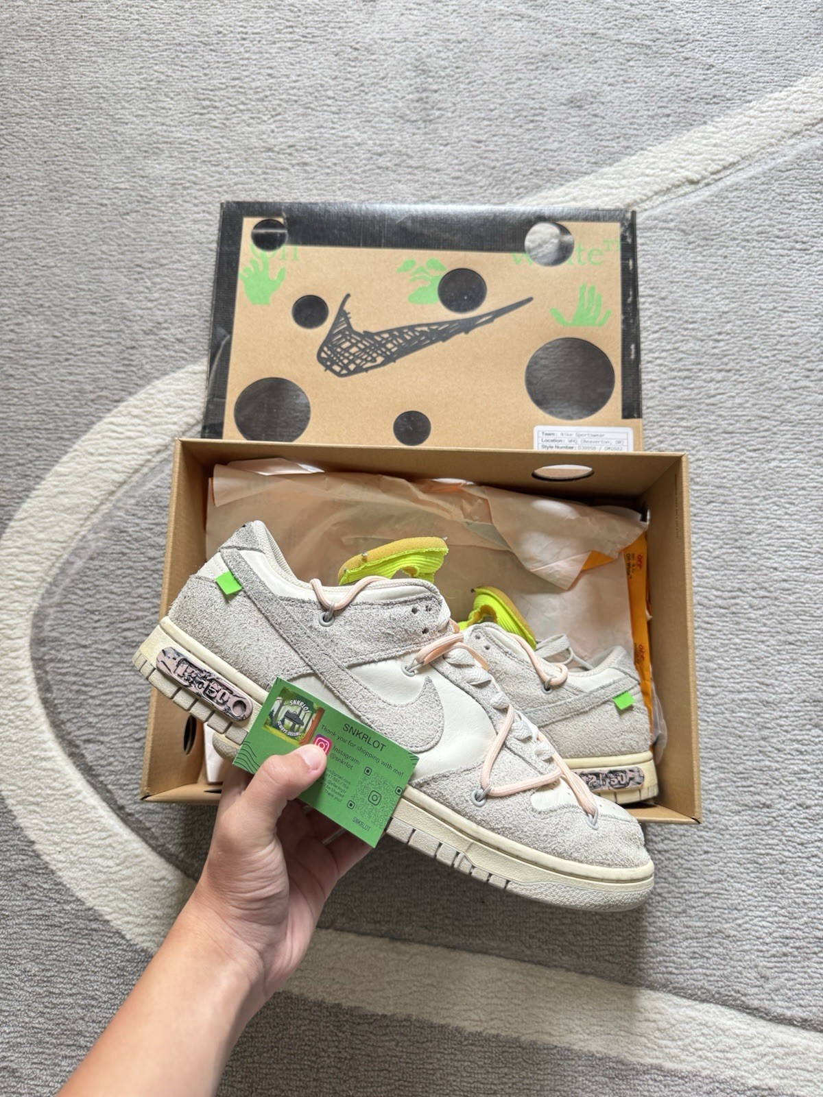 Size 10.5 – Nike Dunk Low Off White Lot 12 Lightly Used OG All 100% Authentic 🔥