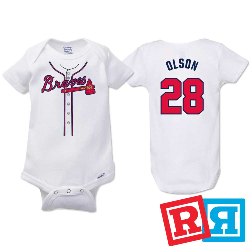 Matt Olson Atlanta Braves Baseball Gerber Baby Onesie® Cotton Bodysuit