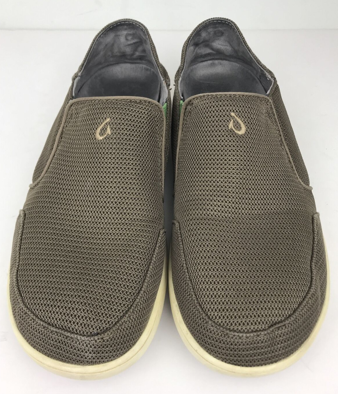 OluKai Nohea Mesh Loafers Men’s 8 Shoes Slip Ons Casual Comfort Brown / Green