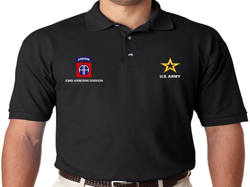 2ND INFANTRY DIVISION* ARMY LOGO*EMBROIDERED POLO. ARMY OFFICIALLY LICENSED