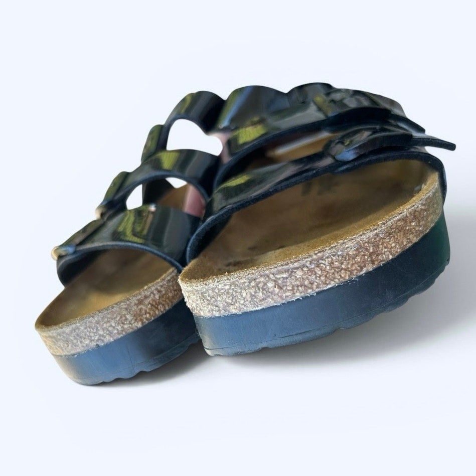 Birkenstock Papillio Florida Flex Platform Sandals – Black Patent EU 40 Narrow