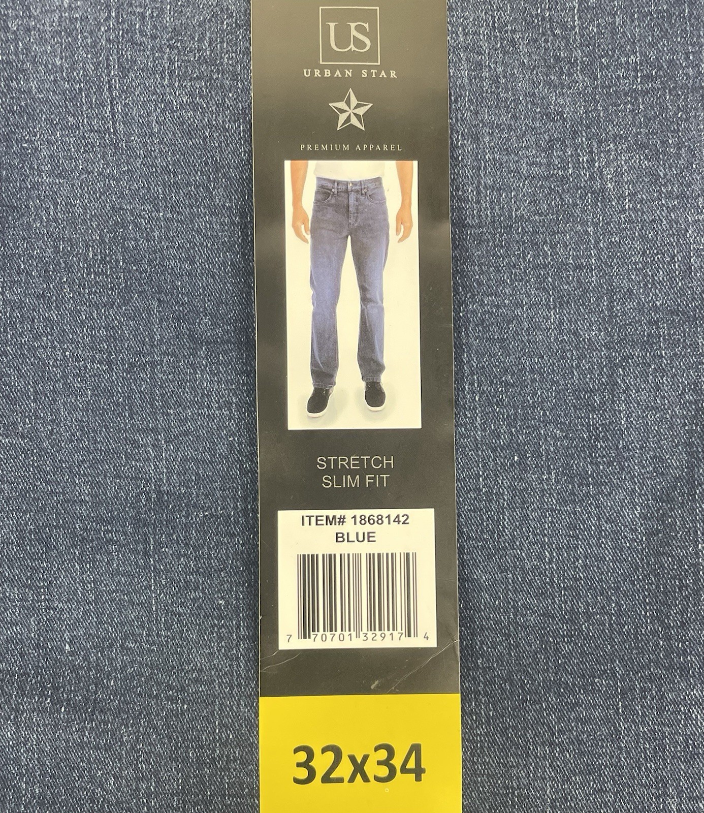 Urban Star Men’s Lot of 2 Stretch Light Blue & Blue Jeans Size 32×34 NWT