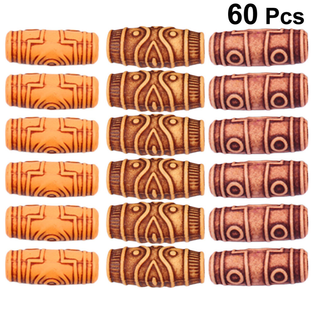 60PCS Dreadlocks Hair Braid Rings Aluminum Hair