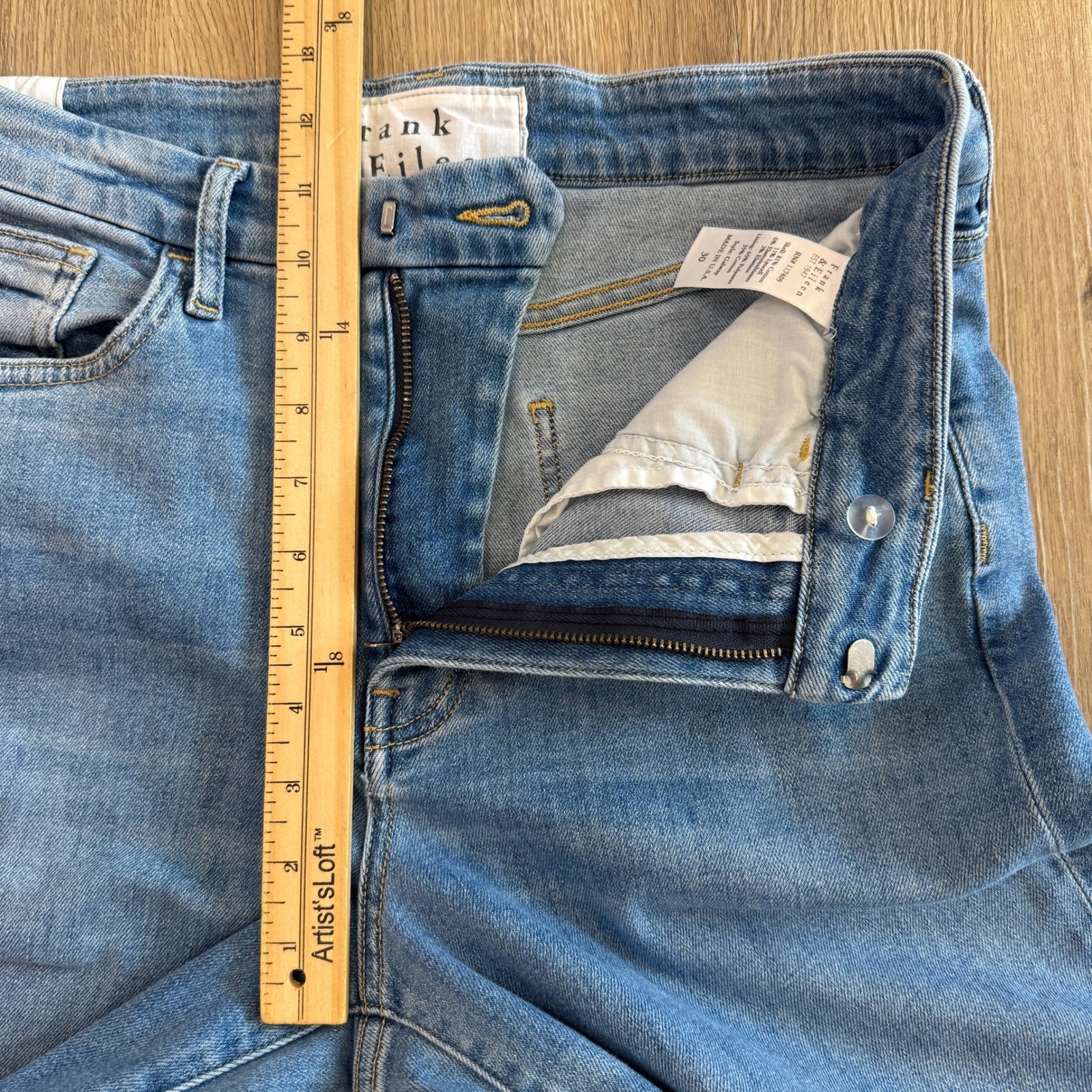 Frank & Eileen Galway Wide Leg Cropped Raw Hem Jeans Size 30 High Rise Denim EUC