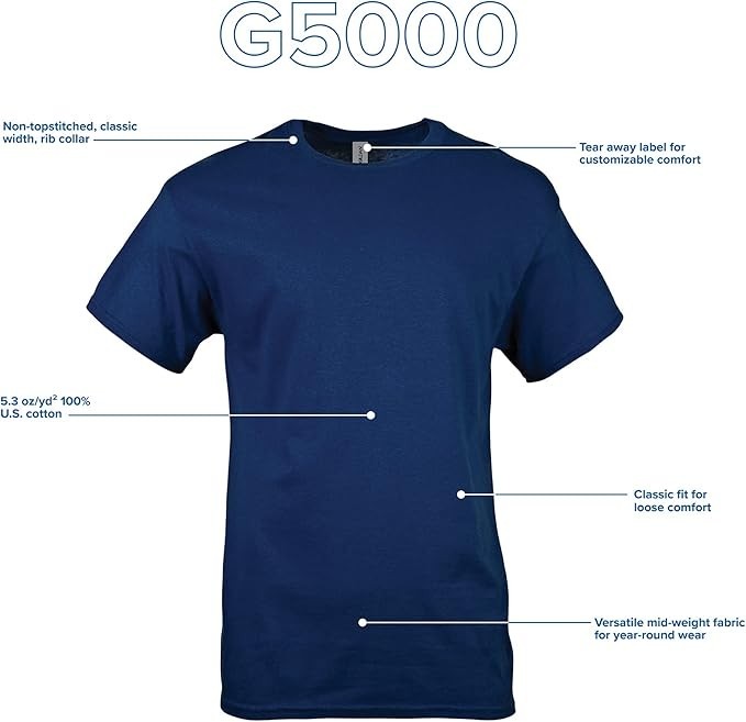 Gildan (3-pack) Solid Ultra/Heavy Cotton Short Sleeve Blank T-Shirt S-3XL