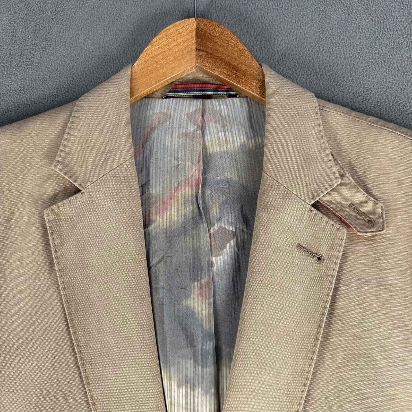 Kroon Blazer Jacket 46 XL Beige Cotton Linen Unstructured Quiet Luxury Bono 2