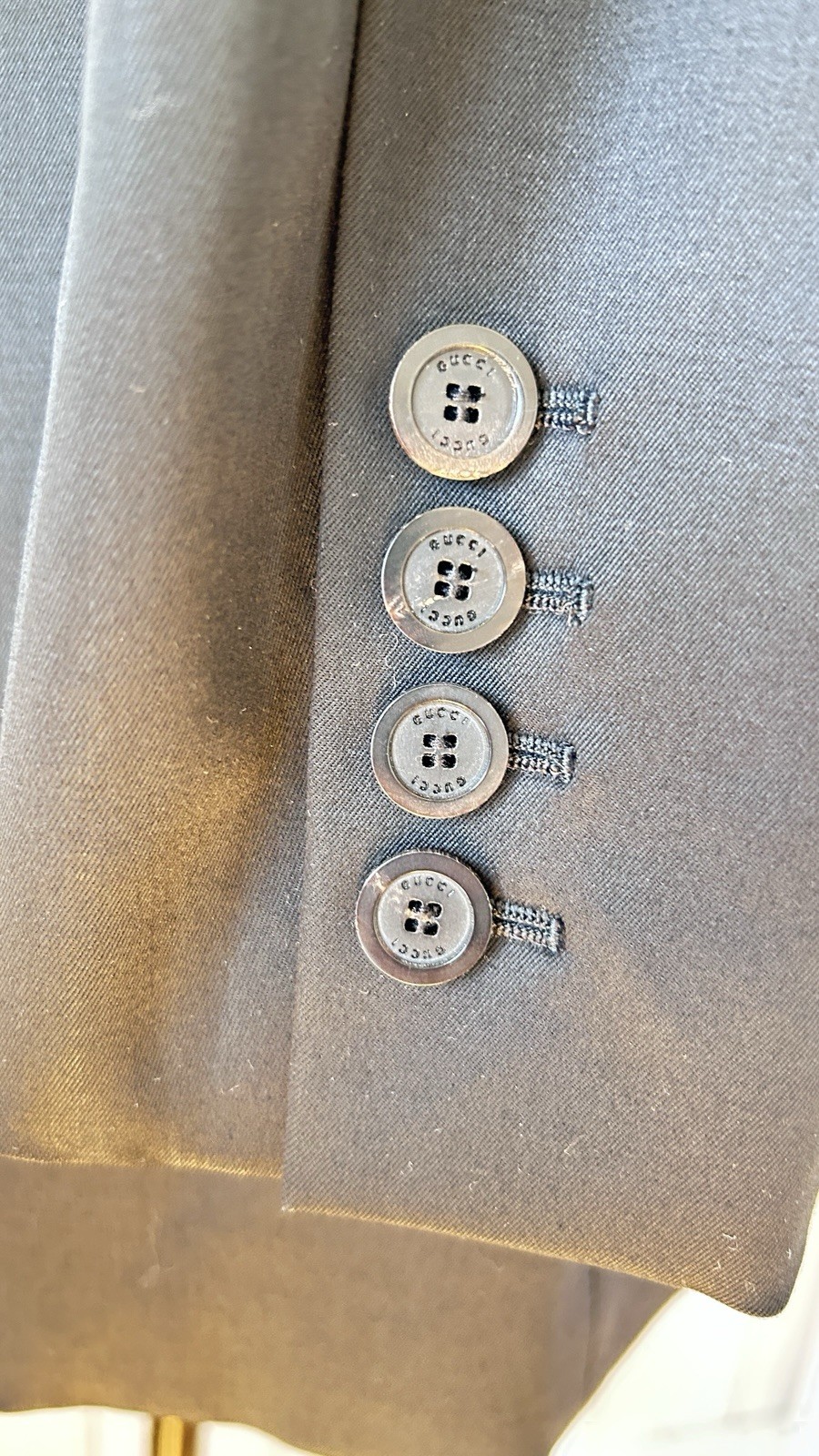 GUCCI Italy Black Wool Blazer IT 42 Tom Ford Era Tailored Jacket
