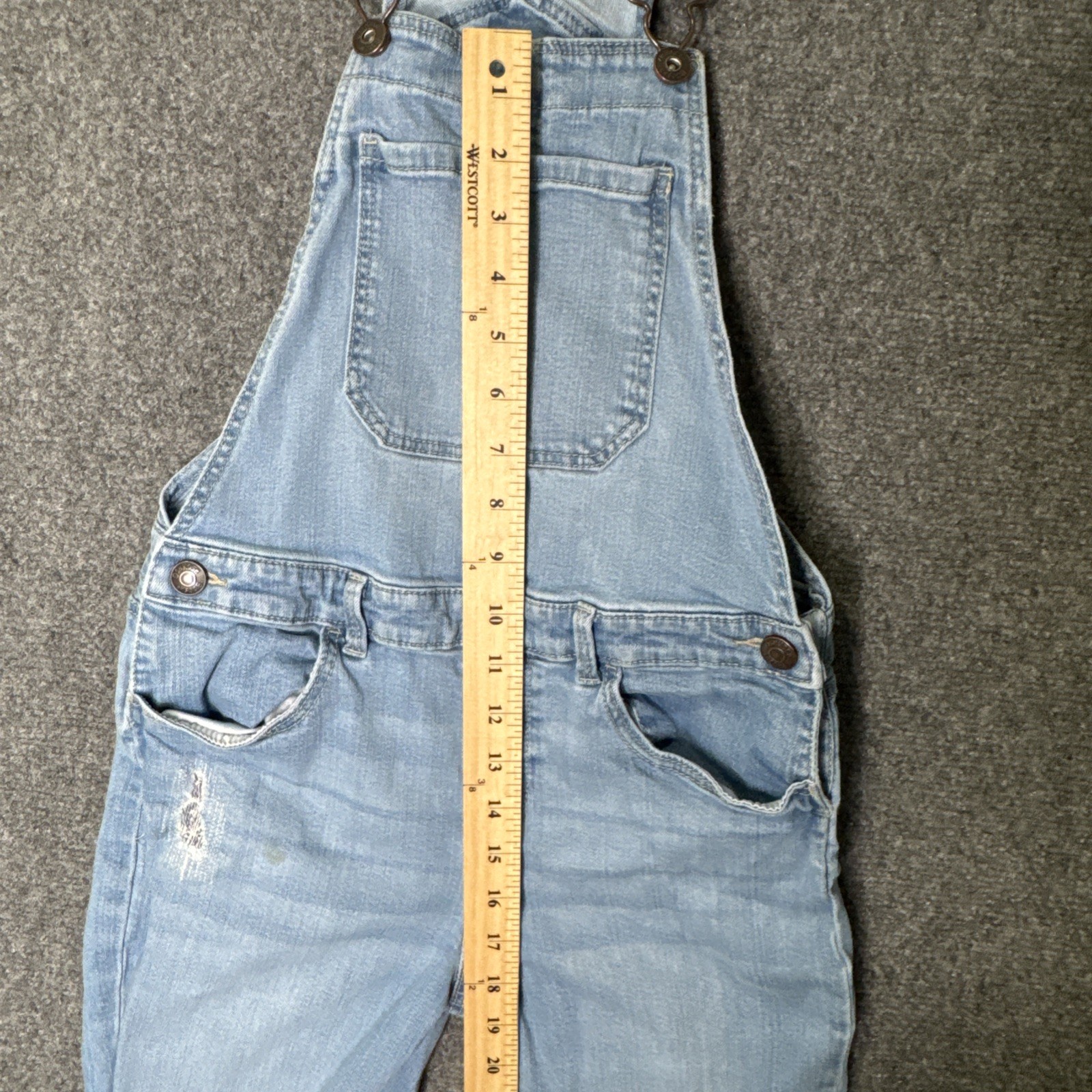 OshKosh B’gosh Kids Size 12 Denim Overalls Light Wash Youth Bib Dungarees