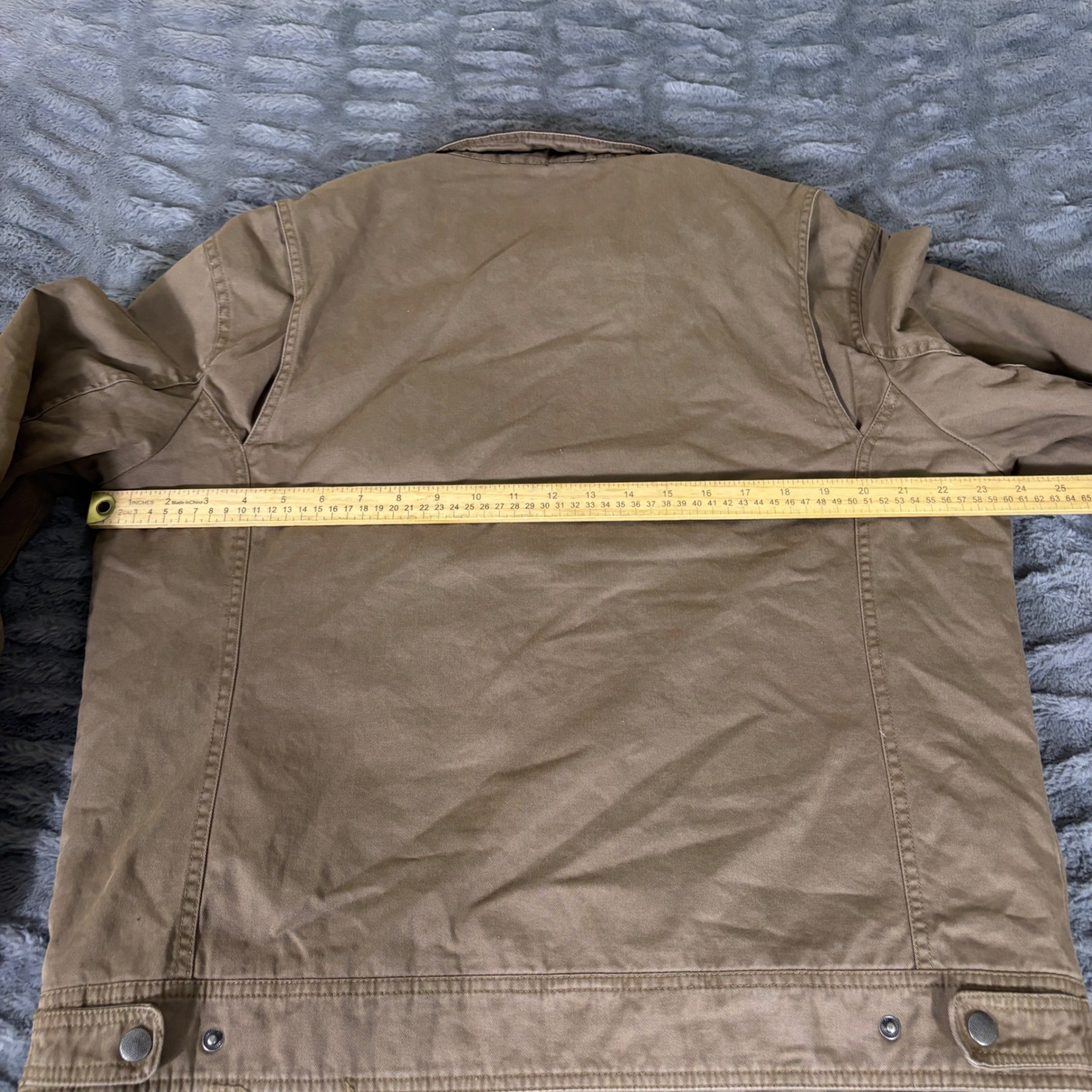 Lucky Brand Mens Tan Cotton Canvas Workwear Jacket Corduroy Collar Brown Medium