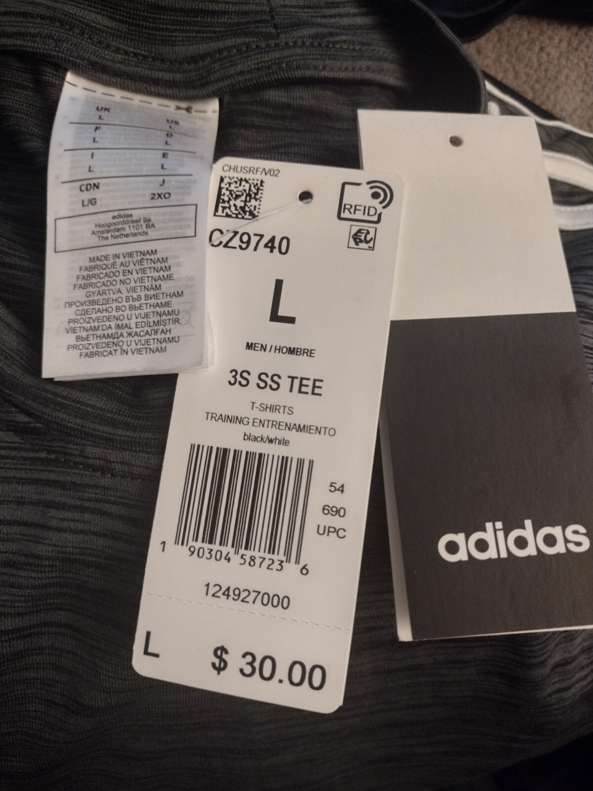 Adidas Men’s 3 Stripes SS Training T-Shirt [CZ9740] NWT FREE RETURNS MSRP $30.