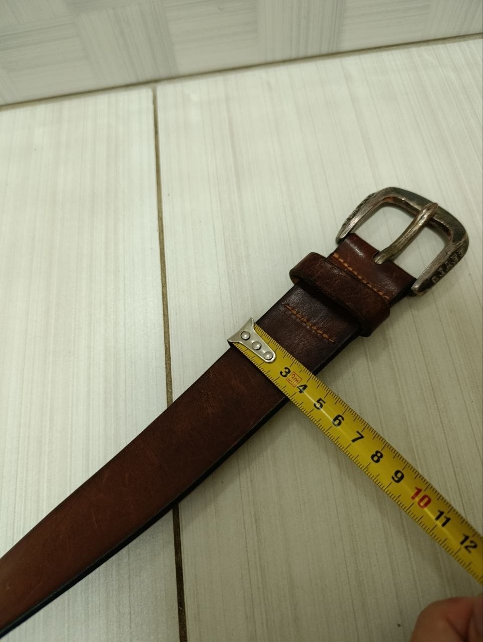 Vintage Levi’s Genuine Leather Belt Brown Made in Italy Real Leather