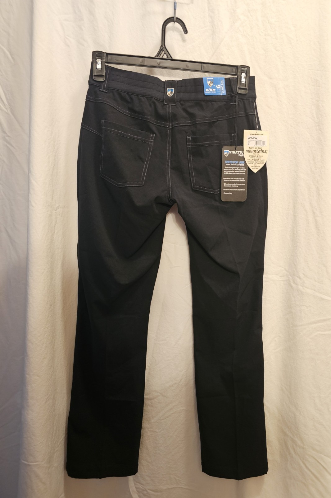 NWT KUHL Strattus Style 6234 Ripstop Hiking Pants Womens Black Size 6-Reg New