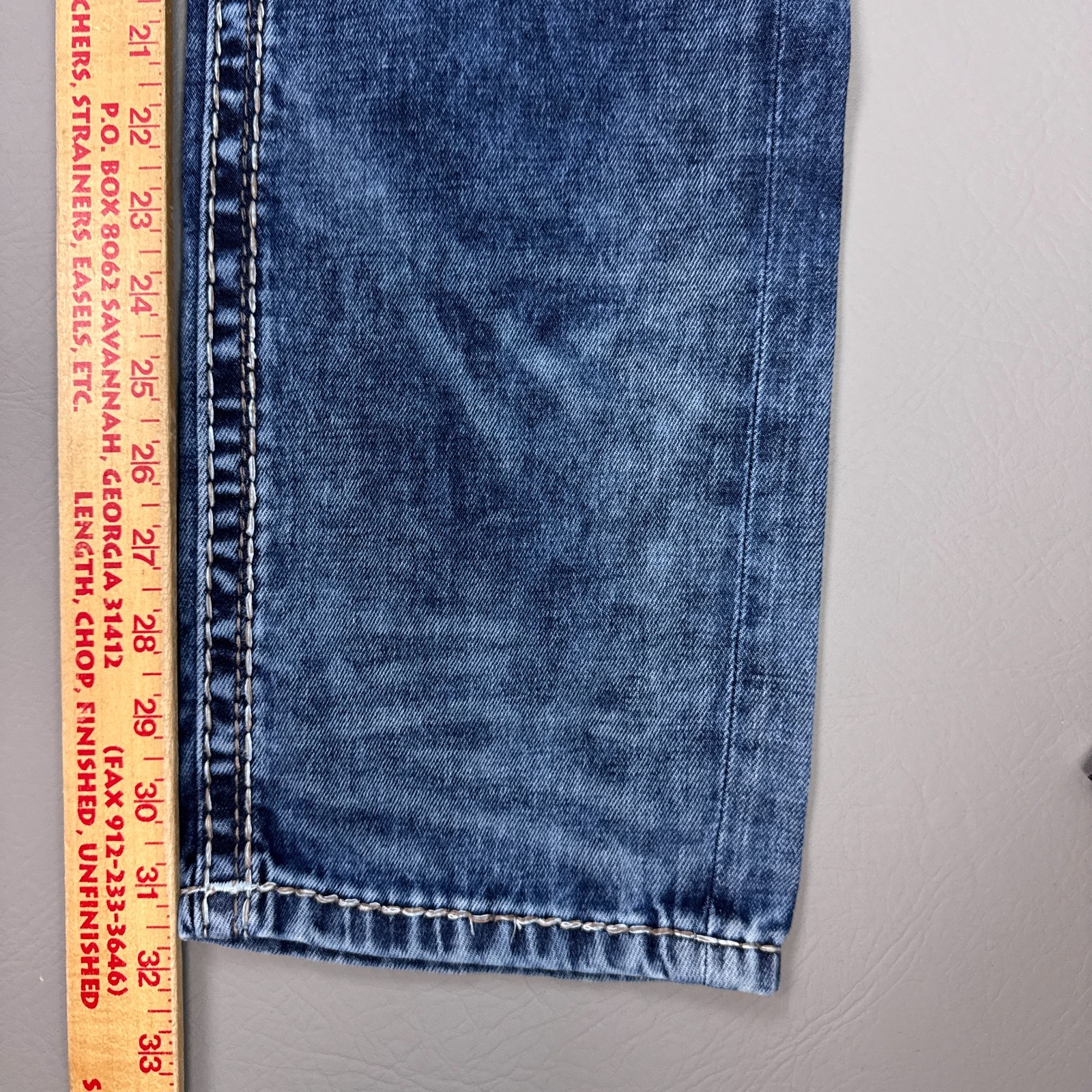 Rock Revival Jeans Mens 32×32 Blue Geras Denim Pants Embroidery Faded Stretch