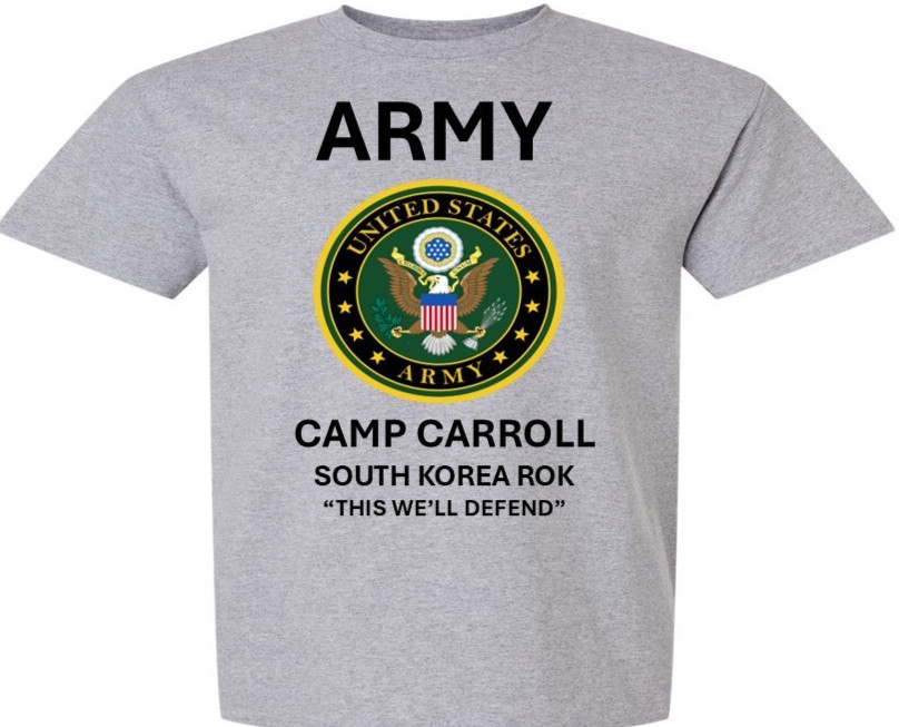CAMP CARROLL *SOUTH KOREA ROK* SHIRT W/EMBLEM*ARMY OFFICIALLY LICENSED