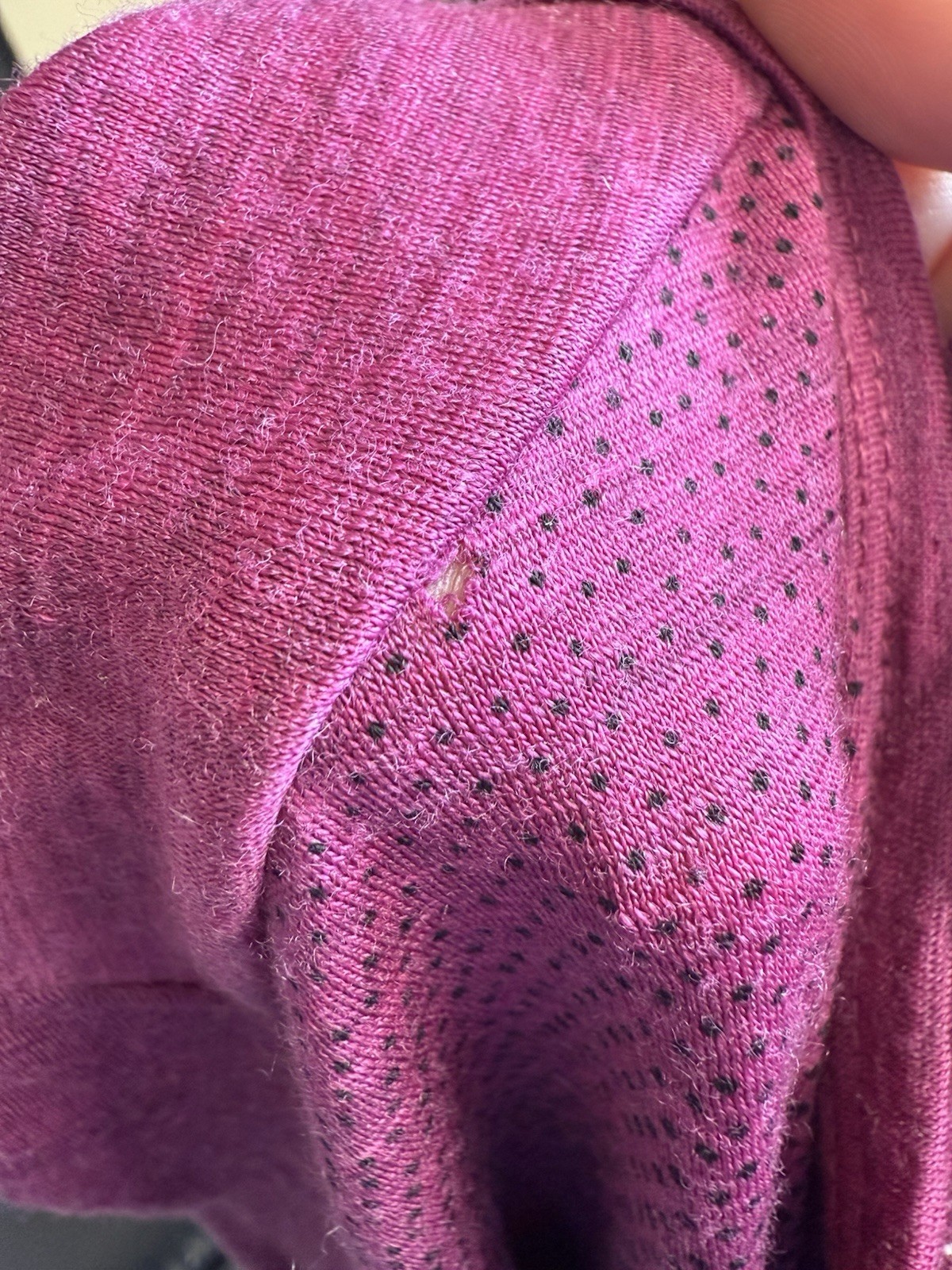 Seg’Ments Women’s Ombre Purple L/S Crew Neck 100% Merino Wool Pullover Small S