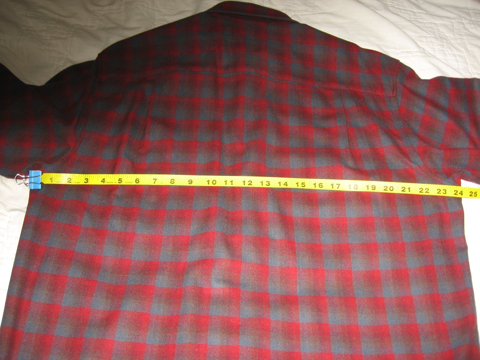 Pendleton Maverick Wool Plaid Men’s Long Sleeve Button Up Shirt Large