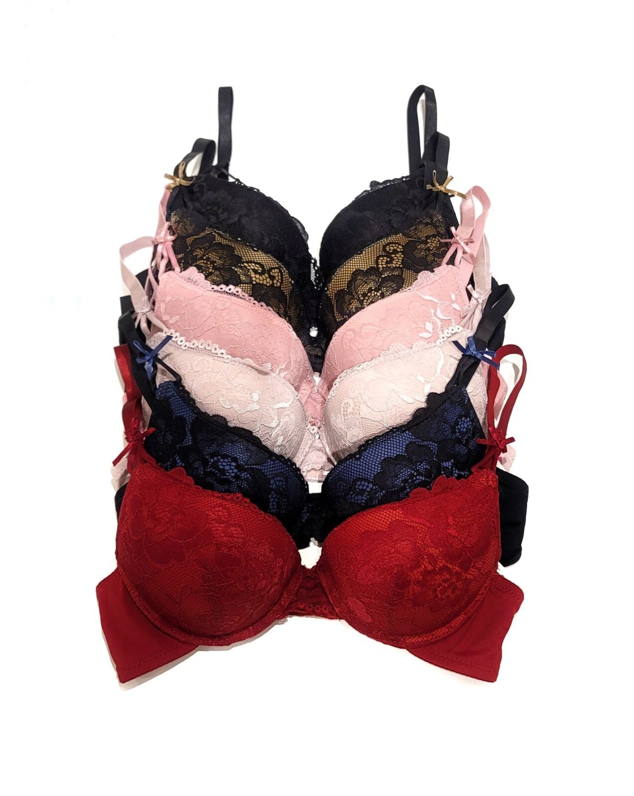 Add 2 Cup Sizes Extreme Ultimate Padding Power Lift Lace Ribbon Sexy Push Up Bra