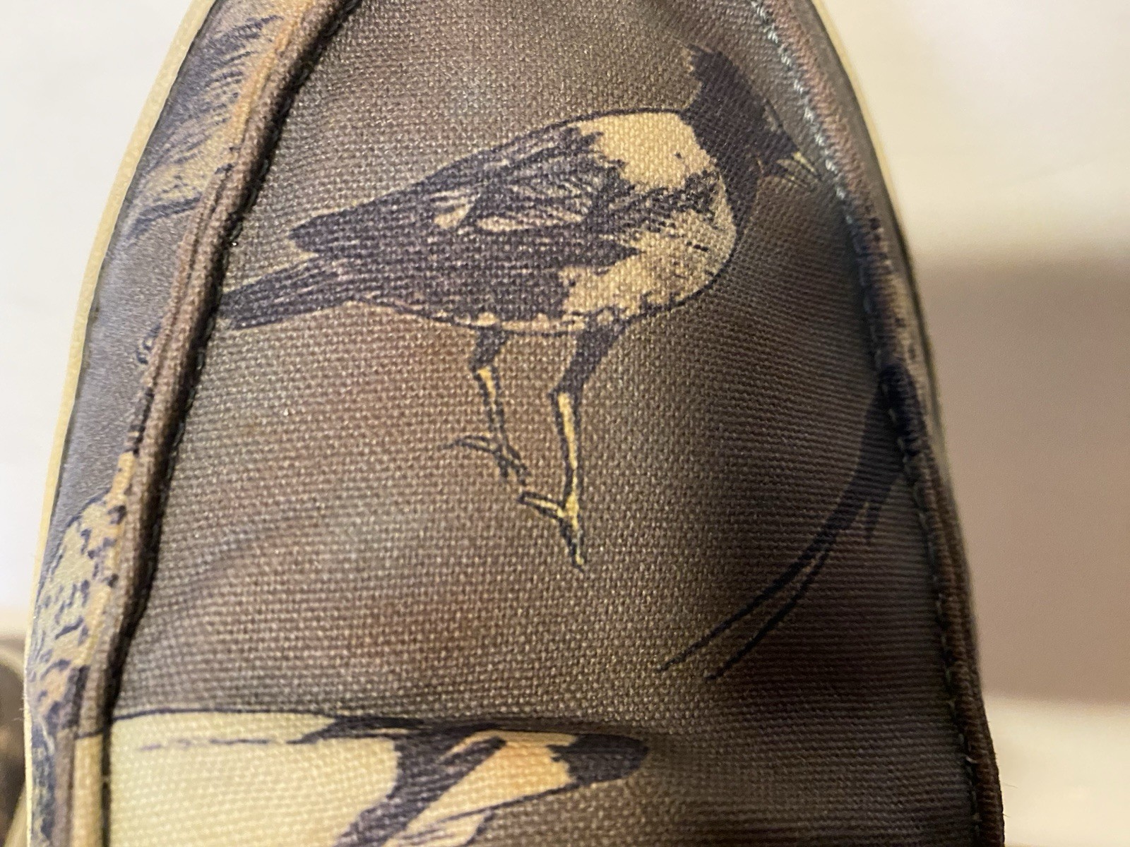 VANS Men’s Chauffeur Birds Shiitake Buckthorn Shoes Size 12 MED ~ Canvas & Nylon
