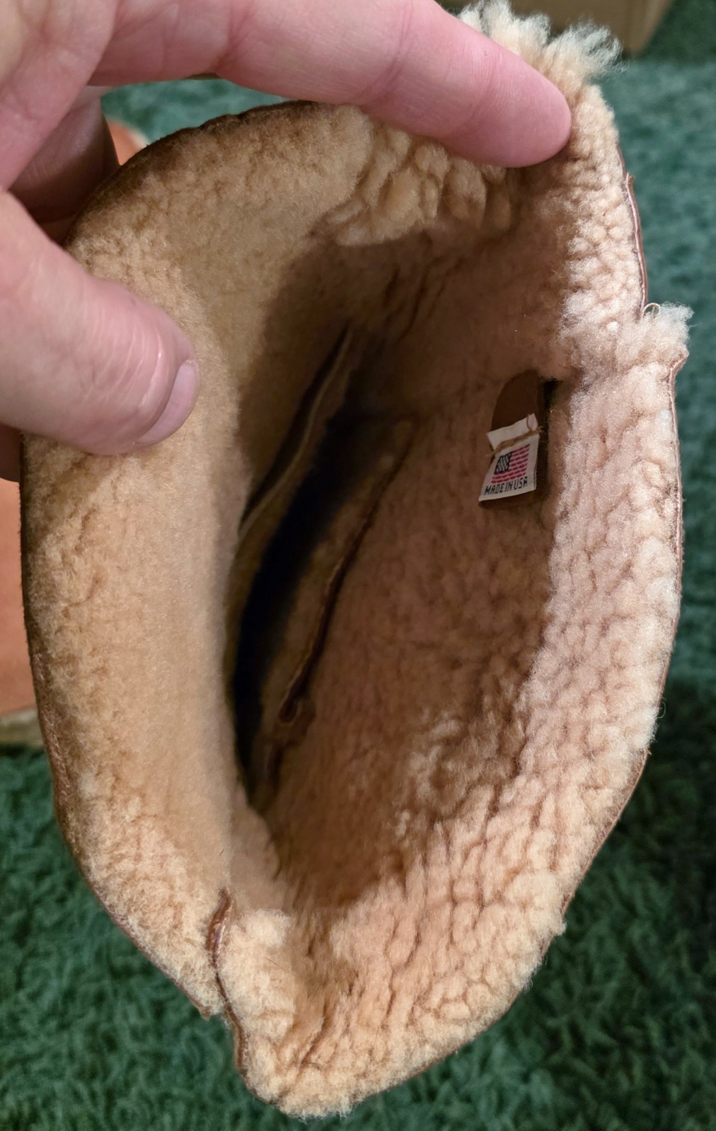Orvis XL 15 1/2″ long Fleece Lined Leather Mittens