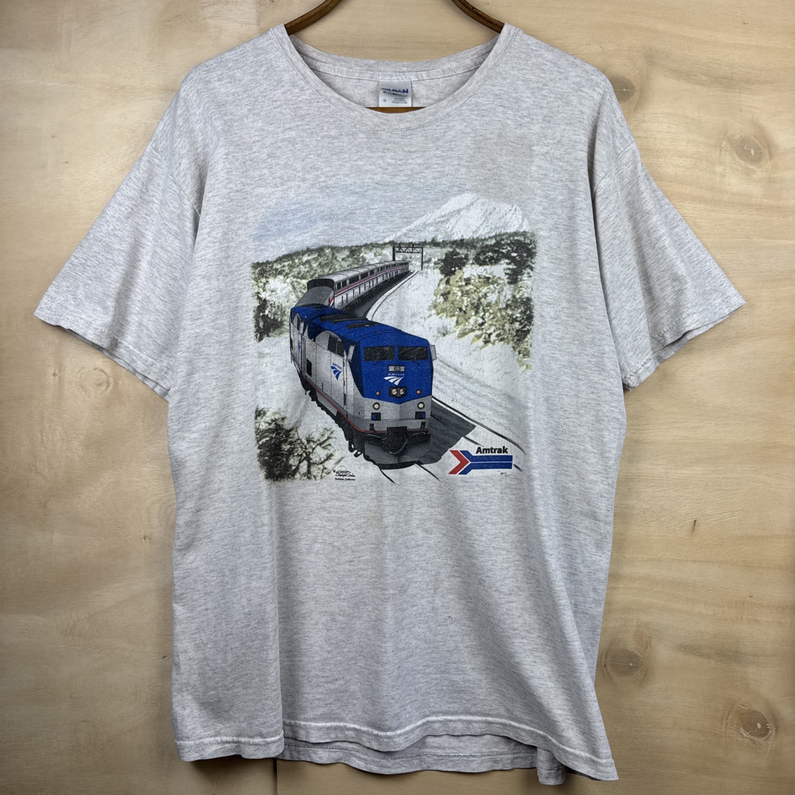 Vintage Amtrak Daylight Sales Train Shirt California USA Sz Large