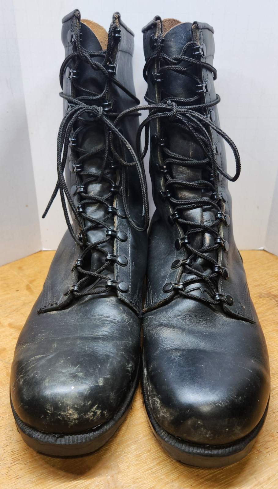 Ro-Search Men’s Vintage 1985 Us Military Black Leather Combat Boots Size 11 R