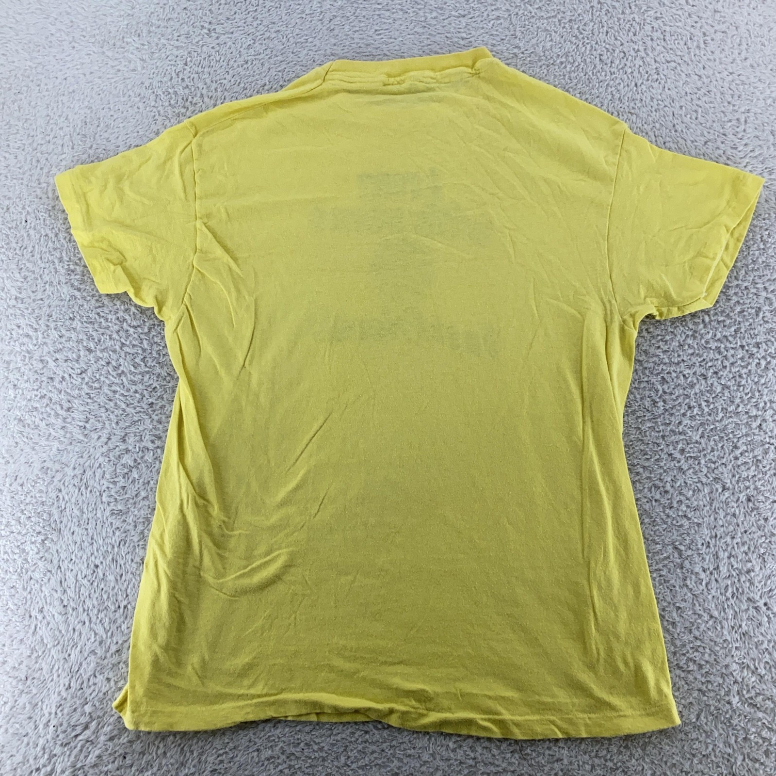 Vtg GE Shirt Medium Yellow Generall Electric Run With Some Fast Friends USA 80s
