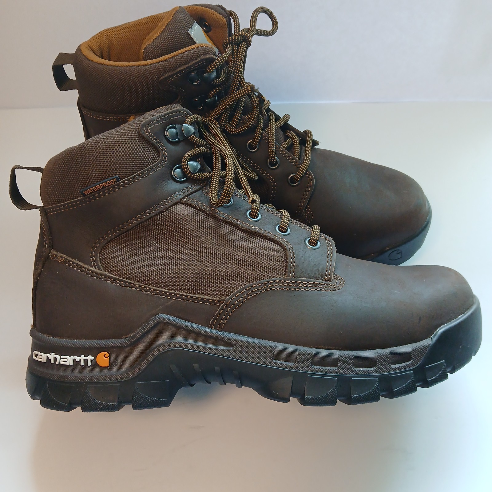 Carhartt Rugged Men’s Size 8.5W – 6″ Steel Toe Brown Work Boots – Retail $99.99