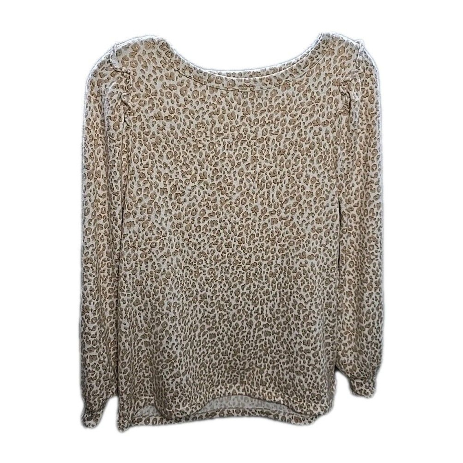 Banana Republic Women’s Pullover Blouse Animal Print Long Sleeve Size MP