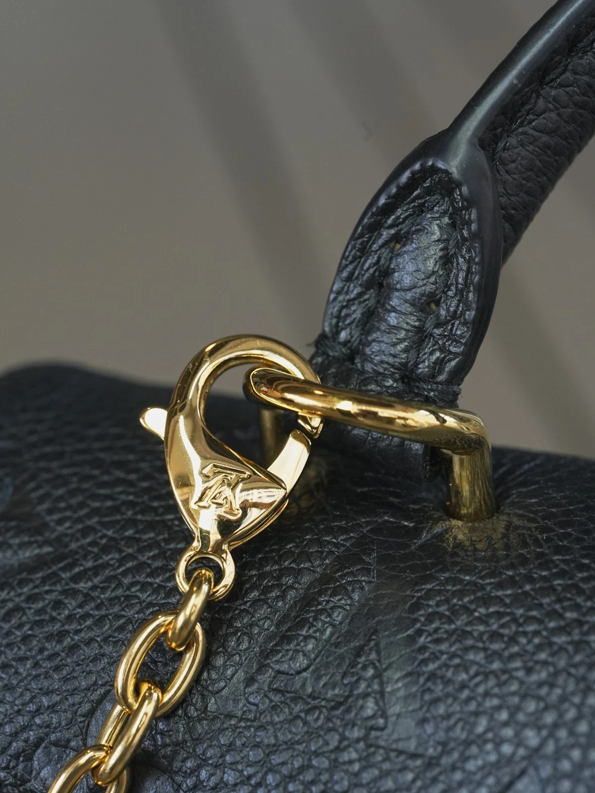 Louis Vuitton Madeleine Nano Monogram Empreinte Top Handle Chain Crossbody GHW