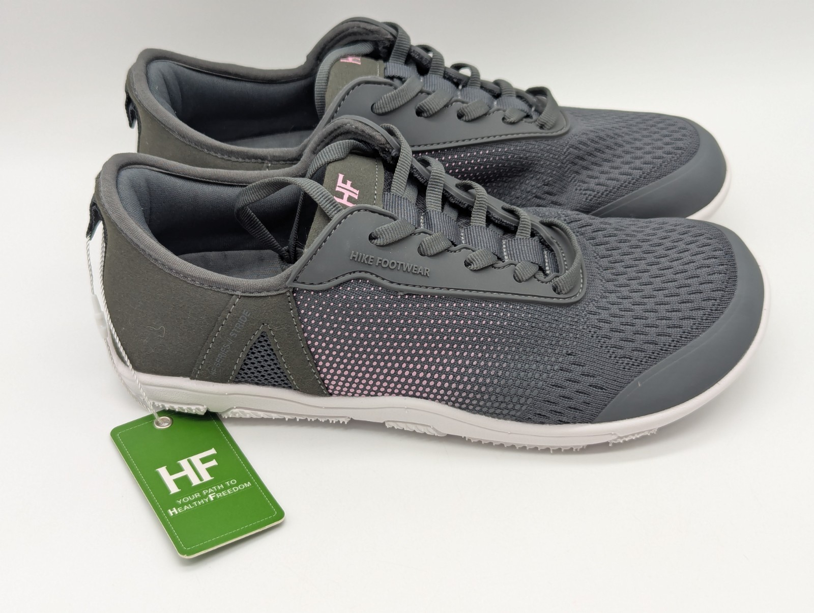 Hike Footwear HF Stride Ergonomic Barefoot Shoe Sneaker Wm Sz8 Gray