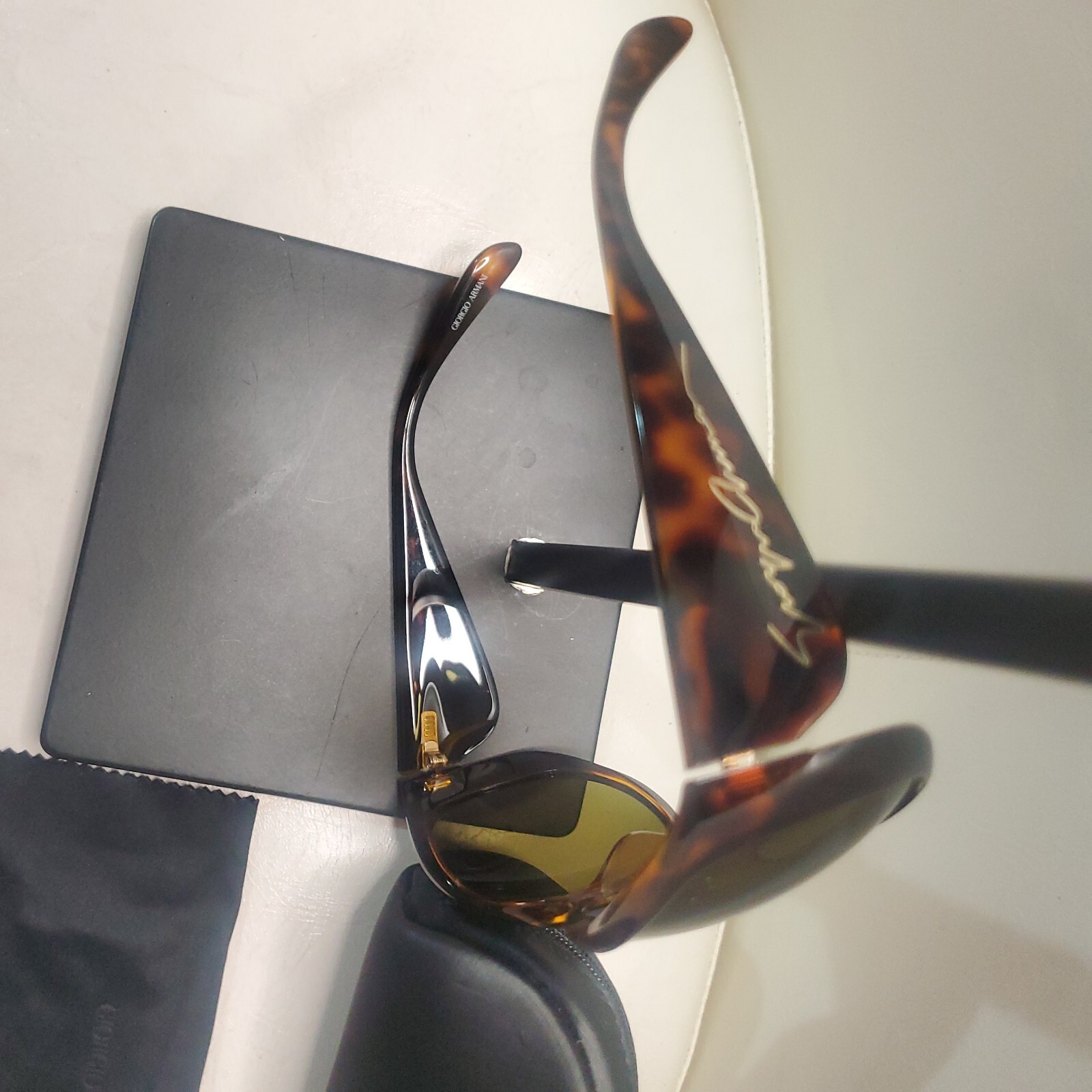 Preowned Giorgio Armani Sunglasses. Wide High Bridge Fit.