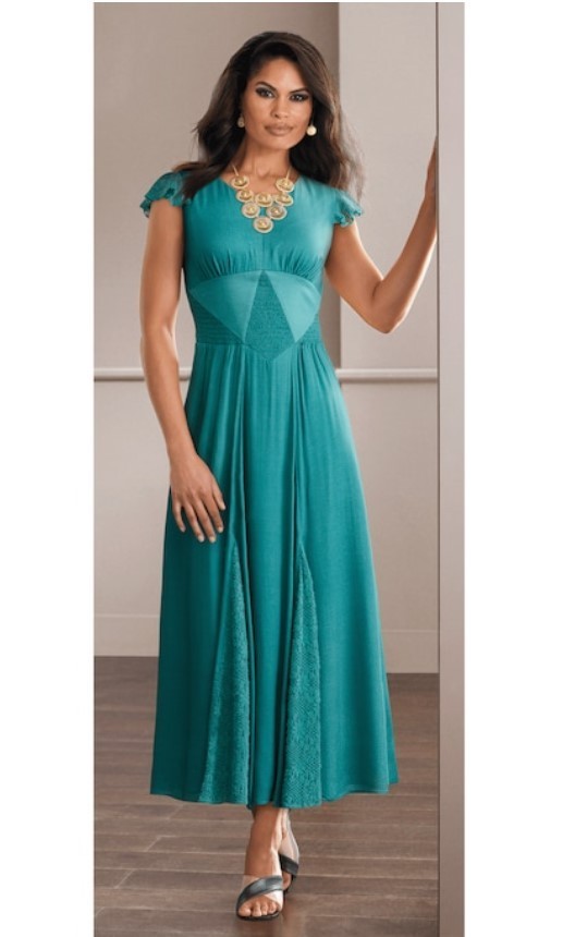 Size 2X PLUS Midnight Velvet Green Enya Maxi Dress