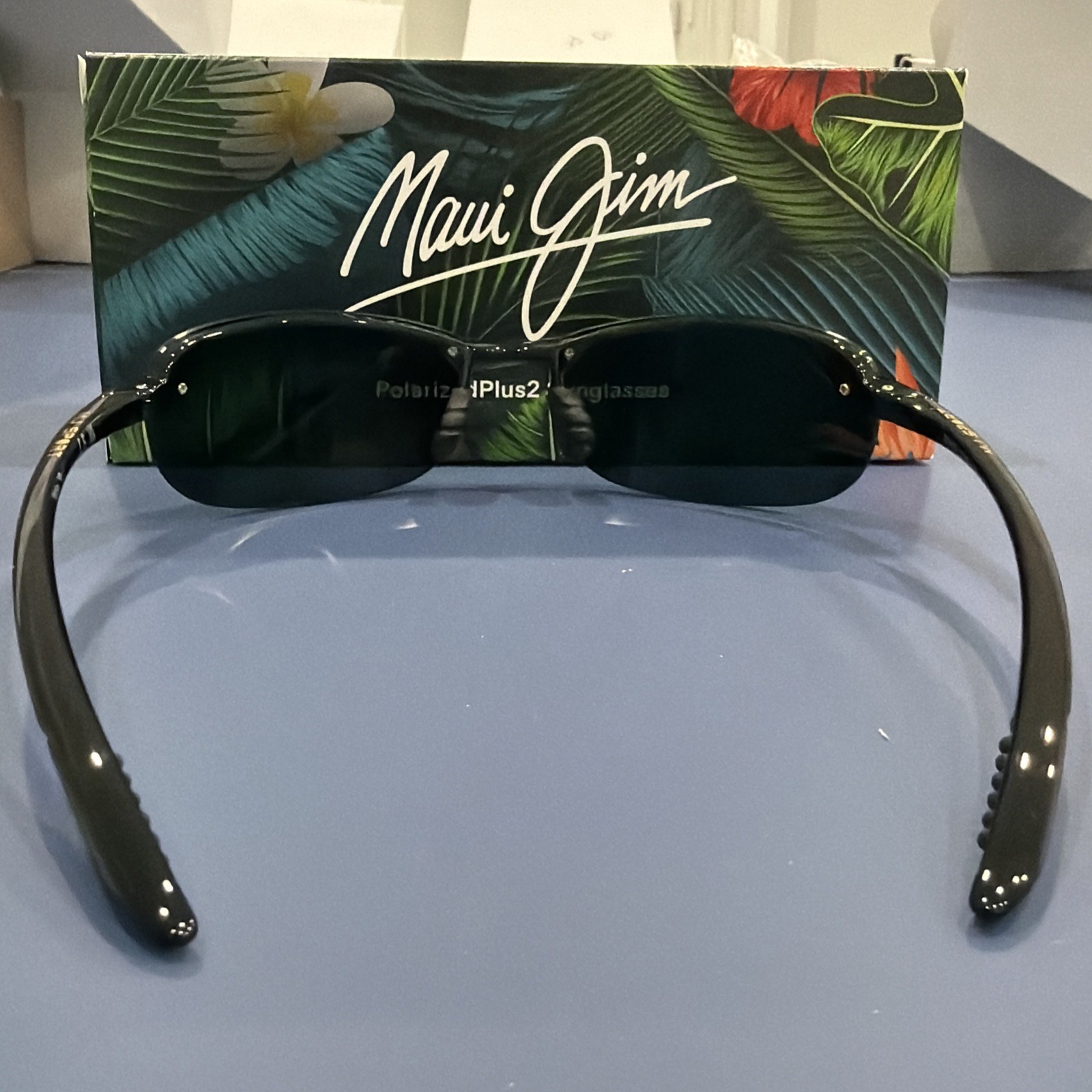 Maui Jim Unisex Makaha 64mm Gloss Black Polarized Sunglasses MJ0405S-001